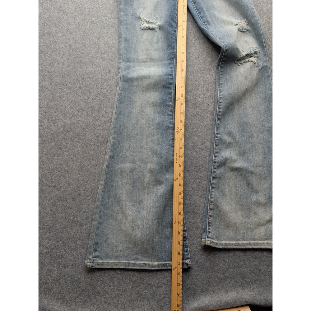 NWT Women's Judy Blue Bell Bottom Jeans Distressed High Rise size 1/25 - Picture 15 of 16